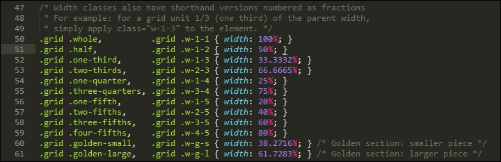 Implementing a prebuilt grid layout
