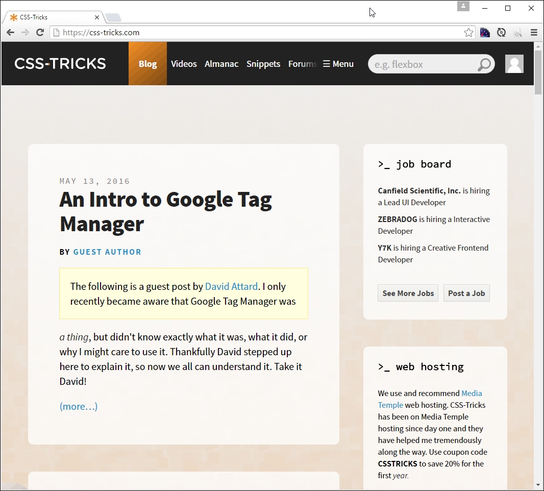 Exploring some examples