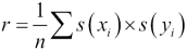 Computing a coefficient of correlation