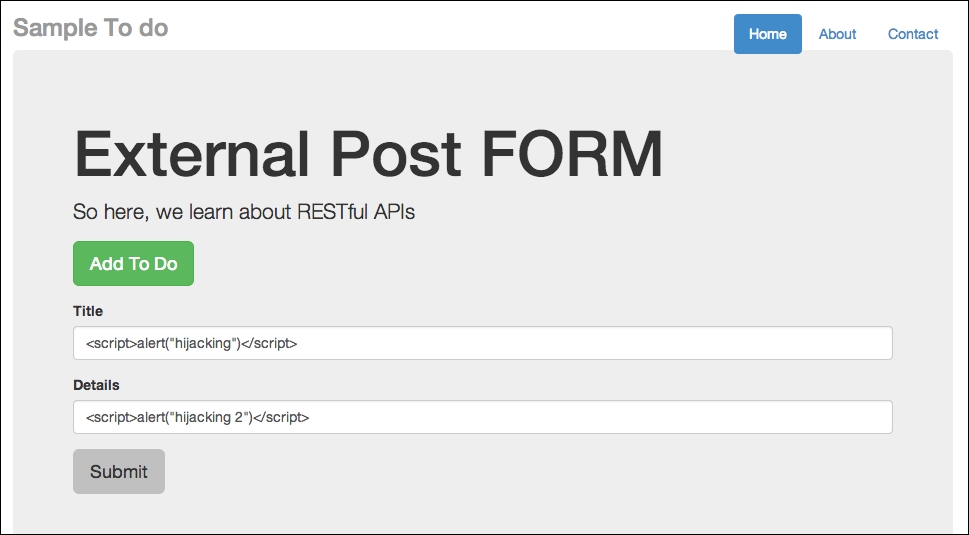 Cross-site scripting example 1