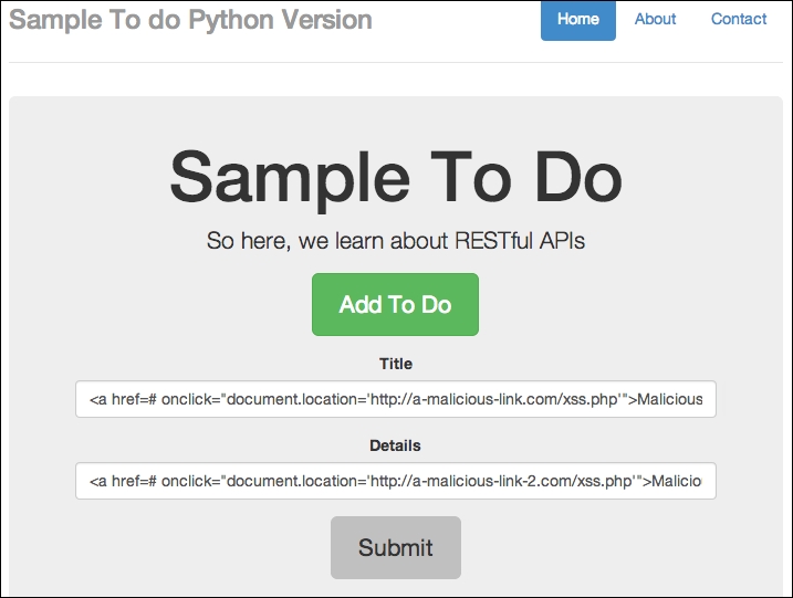 Cross-site scripting example 2