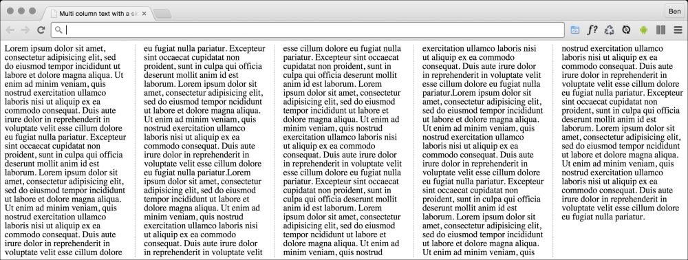 Adding a gap and column divider