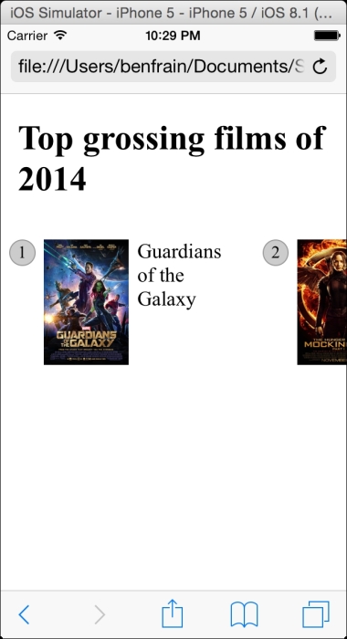 Creating horizontal scrolling panels