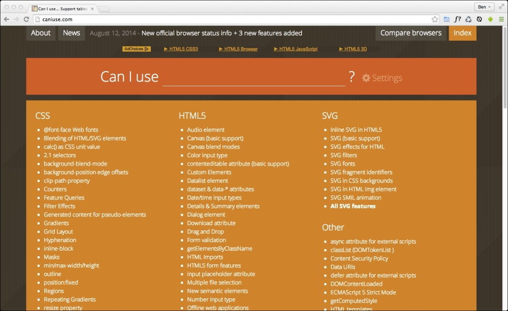 Setting browser support levels