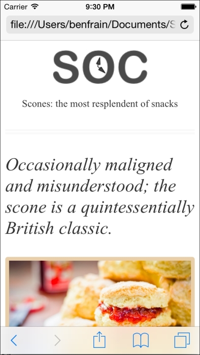 Amending the example for a larger screen