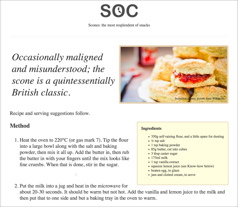 Amending the example for a larger screen