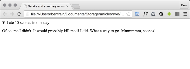 The <details> and <summary> elements