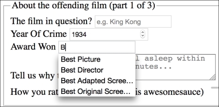 List and the associated datalist element