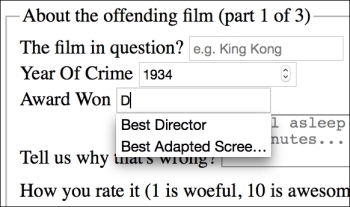 List and the associated datalist element