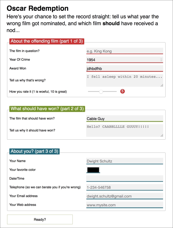 Styling HTML5 forms with CSS3