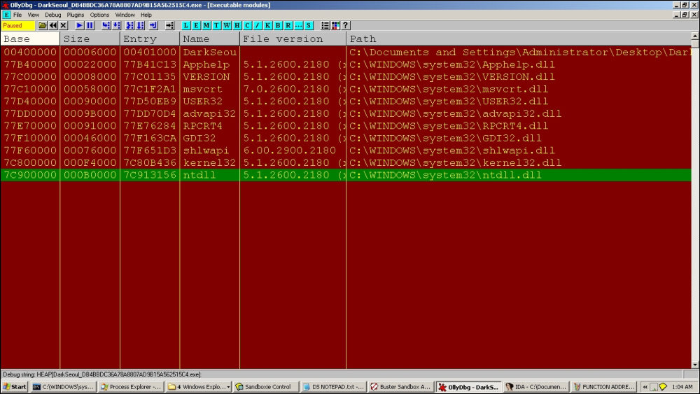 The PEB traversal code
