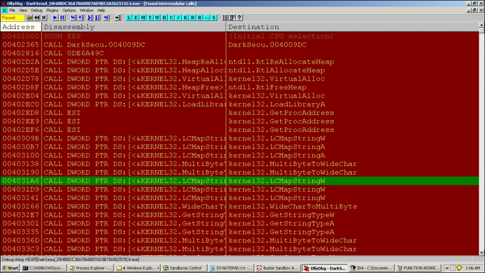 The PEB traversal code