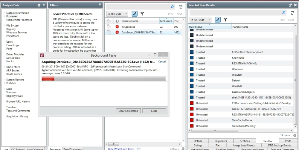 Redline – malware memory forensics