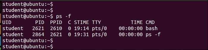 Monitoring processes using ps