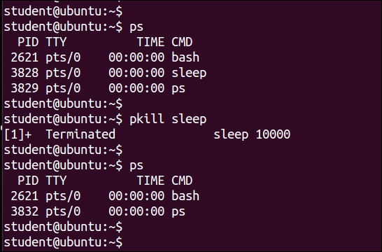 Monitoring processes using ps