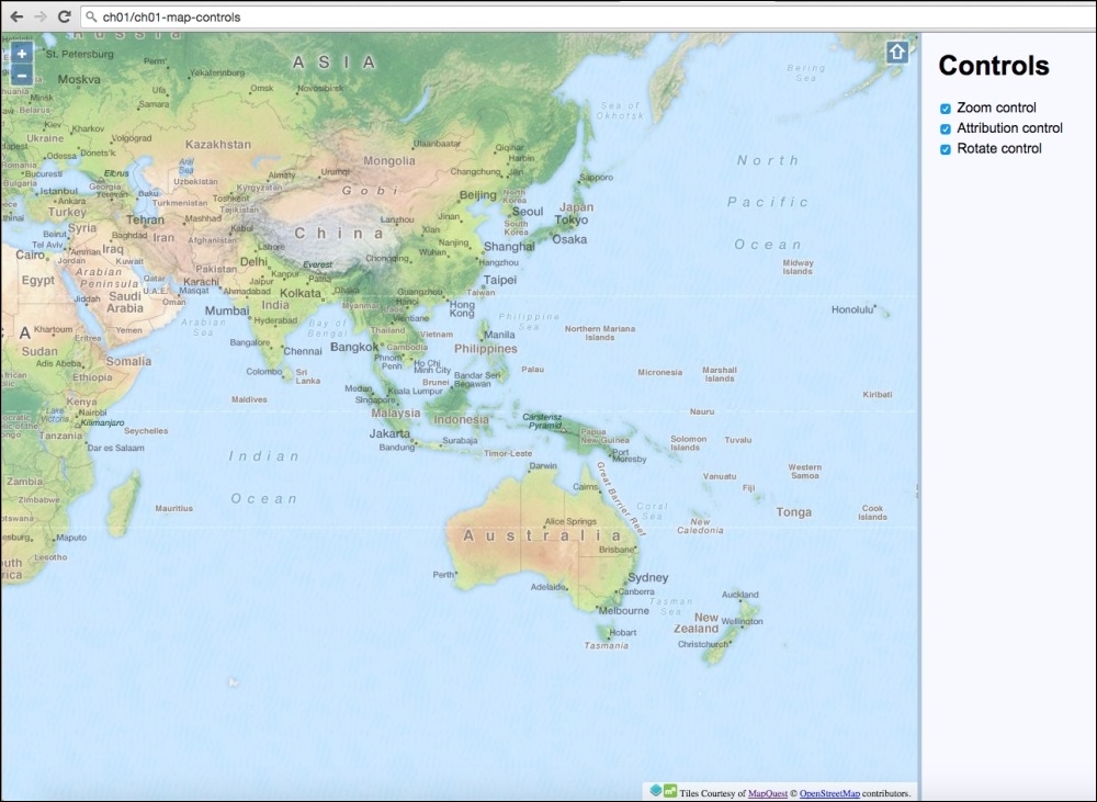 Managing the map's controls