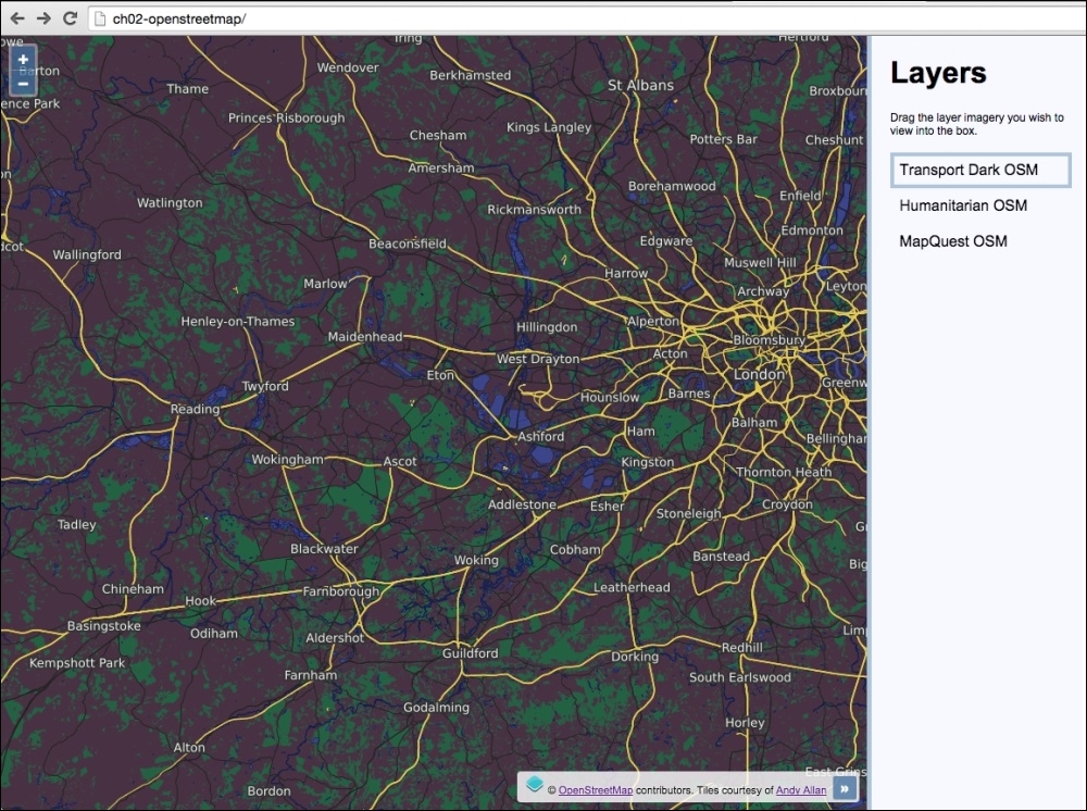 Using OpenStreetMap imagery