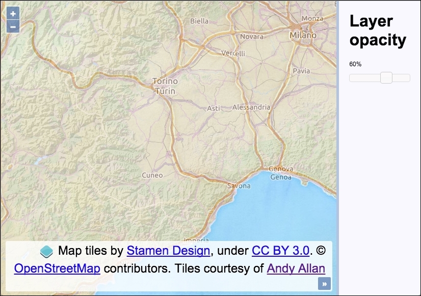 Changing layer opacity
