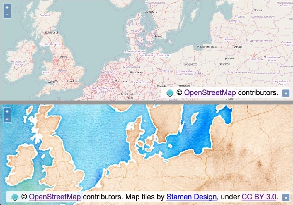 Creating a side-by-side map comparator