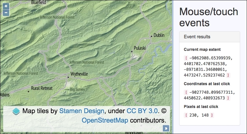 Listening for mouse or touch events