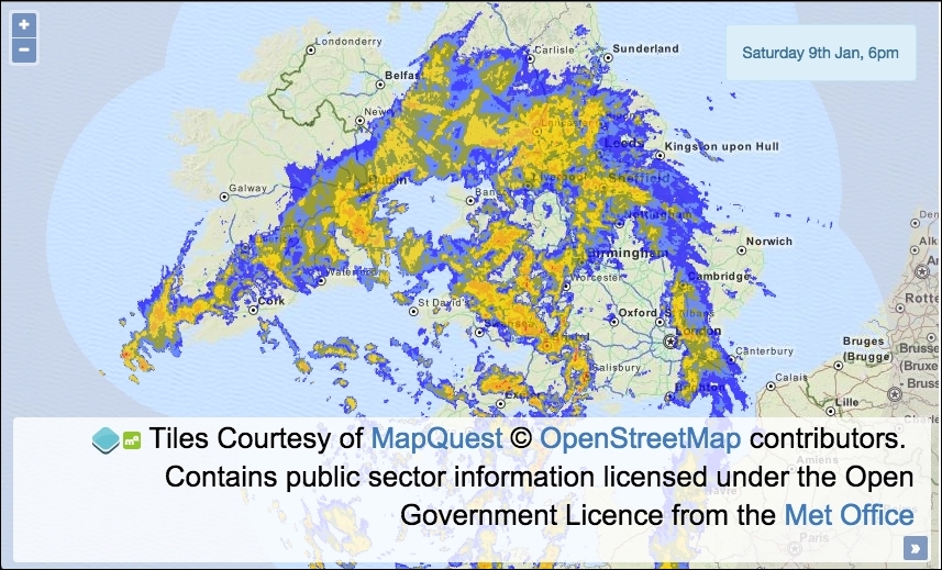 Transitioning between weather forecast imagery