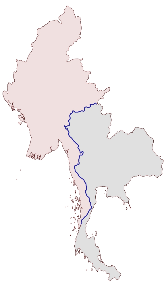 Task – calculate the border between Thailand and Myanmar
