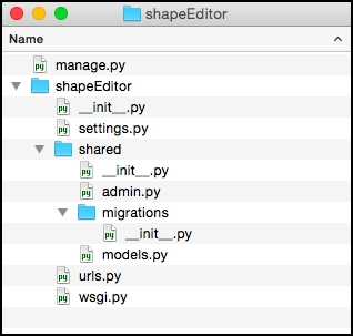 Creating the shared application