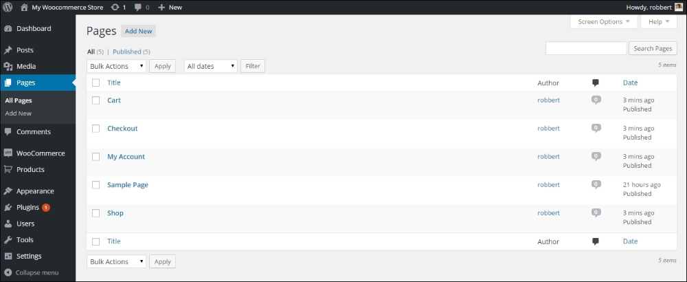 Installing WooCommerce