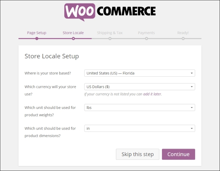 Installing WooCommerce