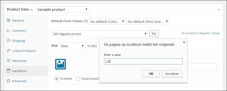 Setting up variable and grouped products
