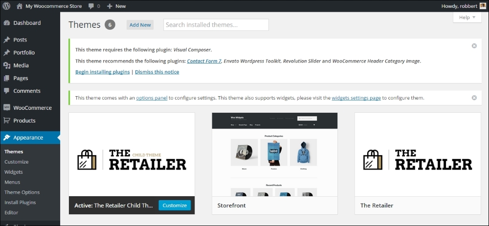 Installing a WooCommerce theme