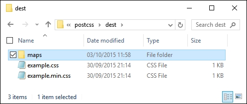 Creating minified style sheets