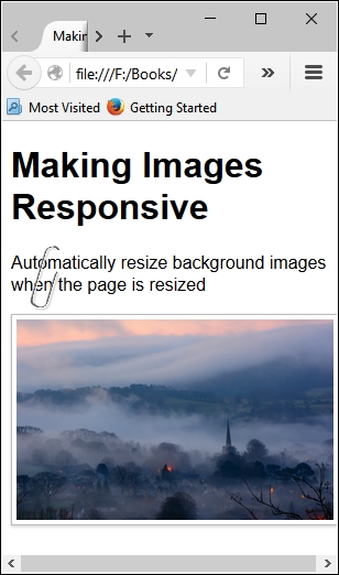 Implementing responsive capabilities to images
