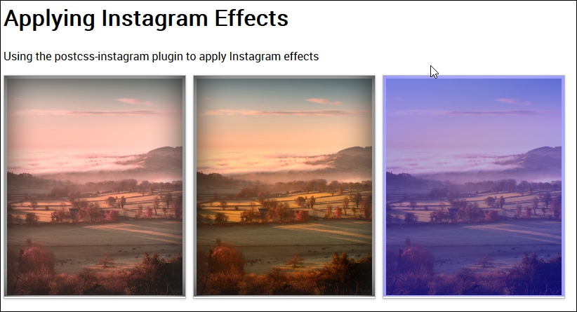 Adding Instagram effects to your images