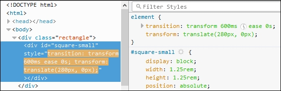 Animating content with Transit.js