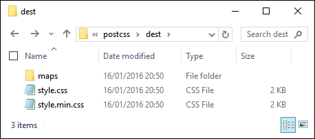 Updating code to use PostCSS