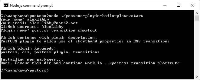 Creating an transition plugin