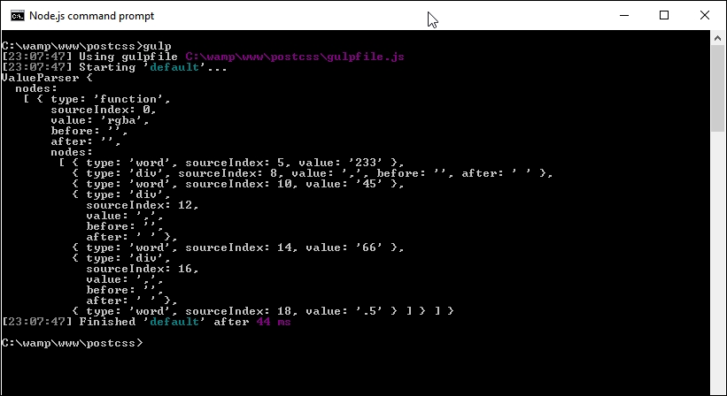 Formatting the output with the API