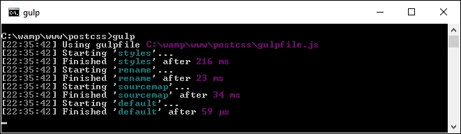 Compiling using a task runner