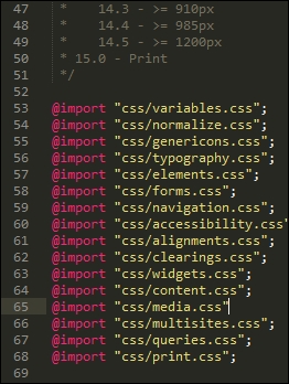 Splitting our style sheet