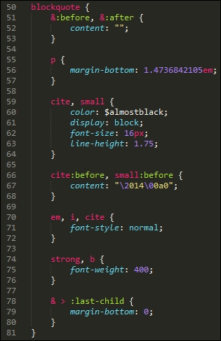 Nesting rules in our style sheet