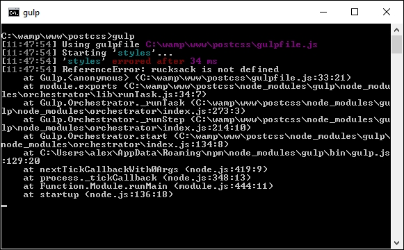 ReferenceError: <name of task> is not defined