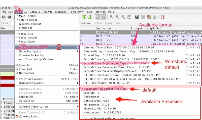 The Packet List pane