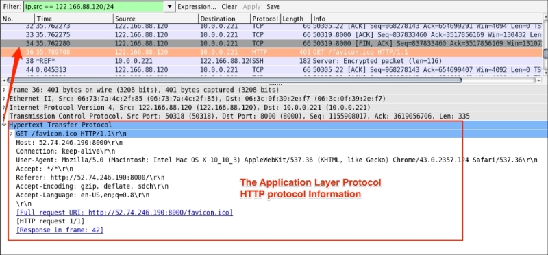 The Packet Details pane