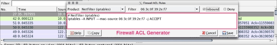Generating the firewall ACL rules