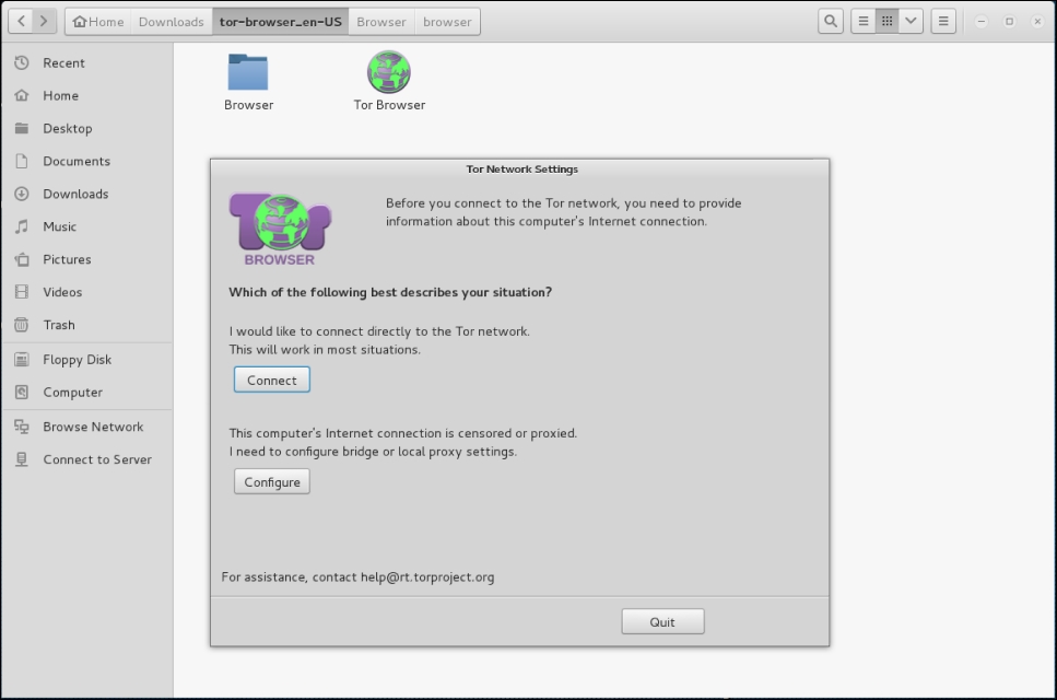 Installing the TOR Browser