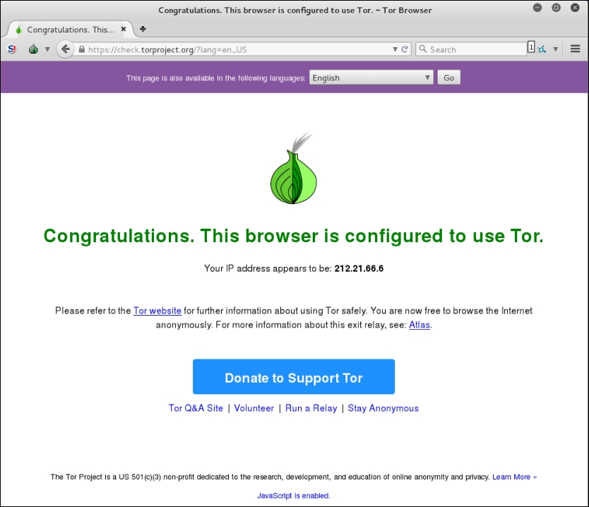 Installing the TOR Browser