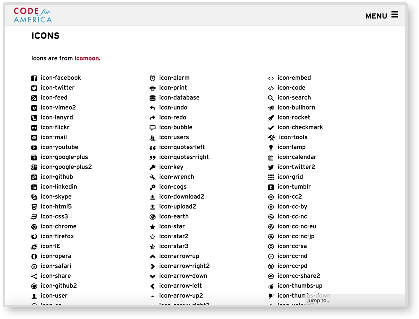 Icons and responsive icons