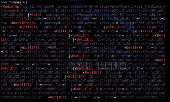 Wireless SSID finding and wireless traffic analysis by Python